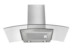 Coifa de Vidro Curvo 90cm, Luz LED e 3 Níveis p/ Fogão 6 Bocas 127v-234w Inox Multilaser - CE063OUT [Reembalado] CE063OUT