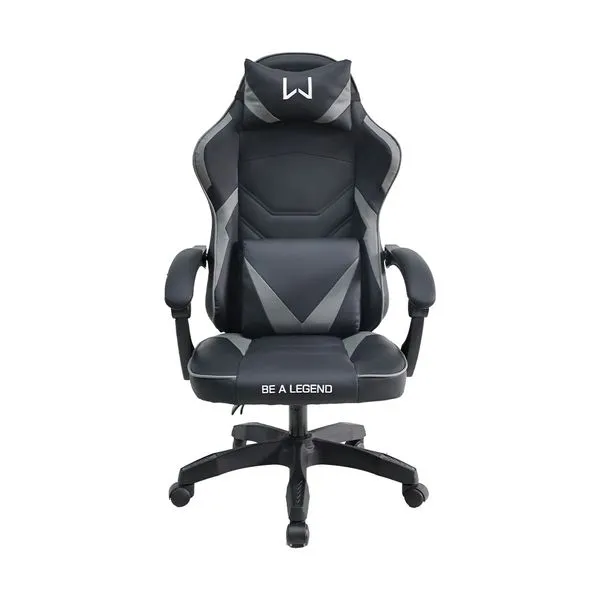 Cadeira Gamer Forge Super Resistênte Preta e Cinza Warrior - GA300 GA300