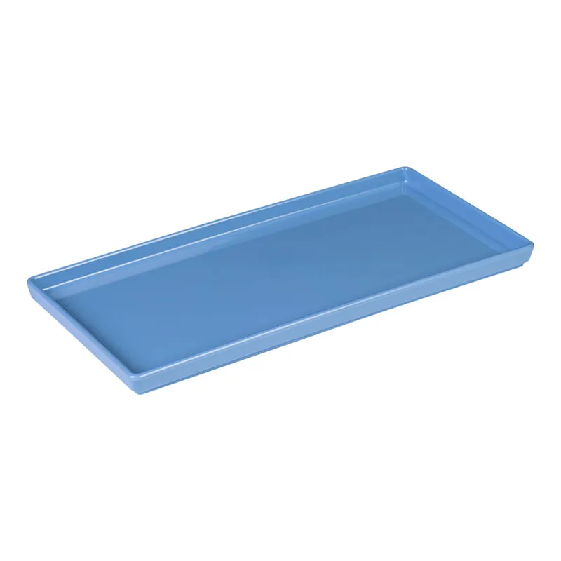 Prato Square Retangular 13,5x27 Azul em Polipropileno