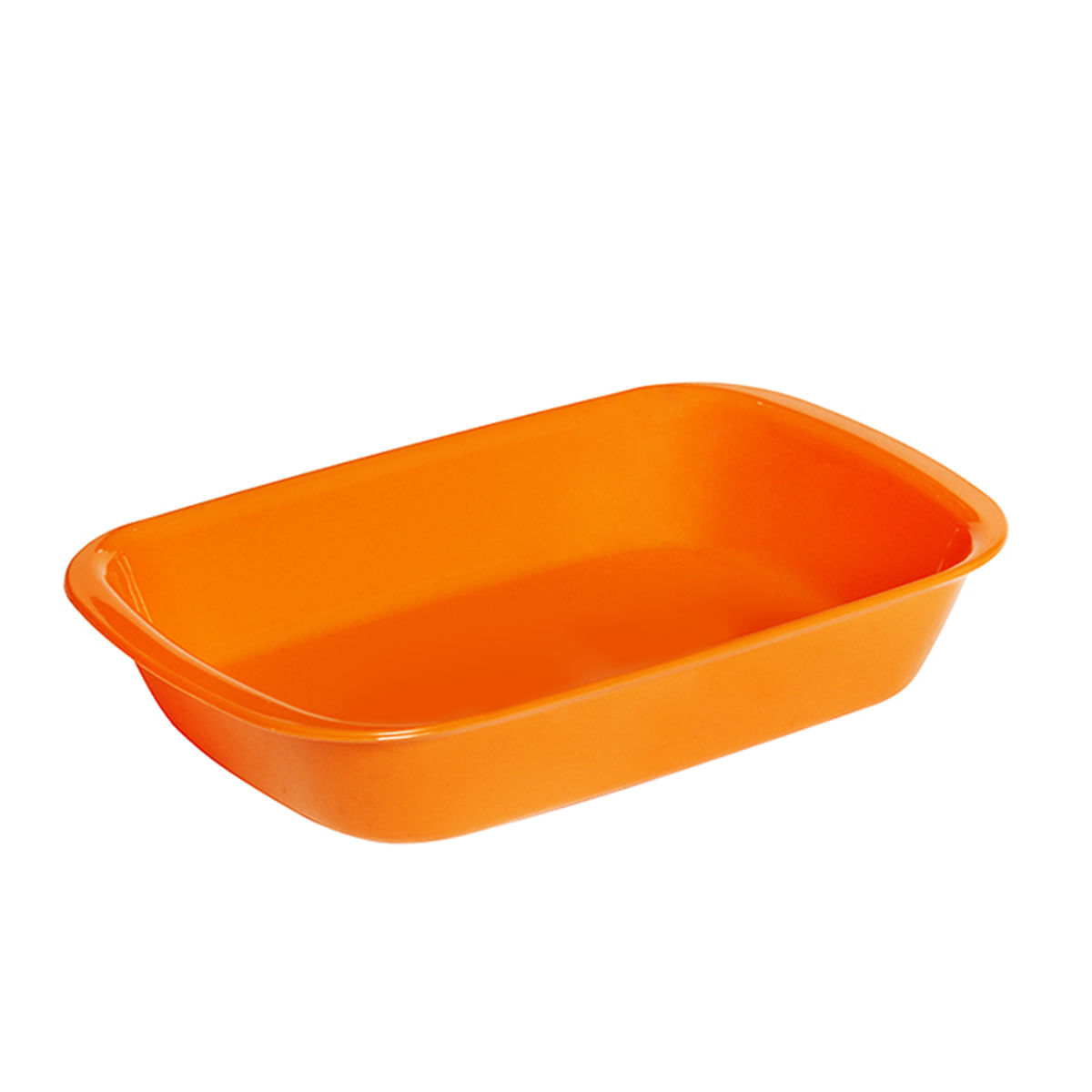 Travessa Servir Retangular 800ml Laranja em Polipropileno