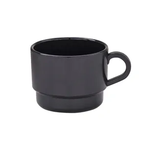 Xícara de Chá Elegance 240ml Preta em Polipropileno