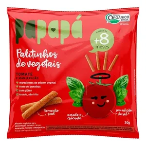 Palitinho De Vegetais Papapá Orgânico Tomate E Manjericão 20g