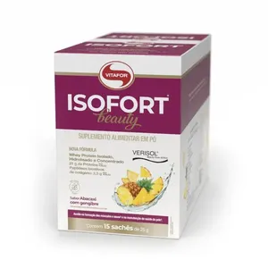 ISOFORT® BEAUTY Sabor Abacaxi c/ Gengibre 15 Sachês 25g