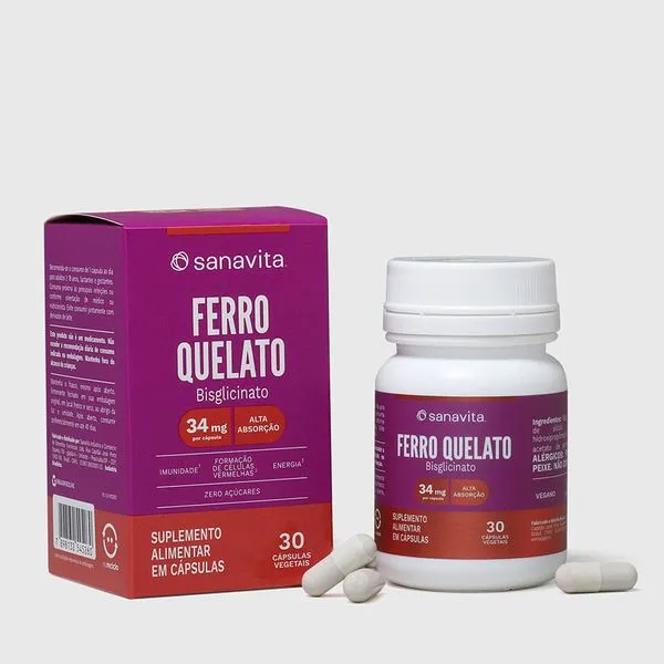Ferro Quelato Frasco. 30 Cápsulas