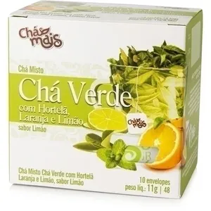 Chá Verde, Hortelã, Laranja e Limão 10 Sachês - Chá Mais