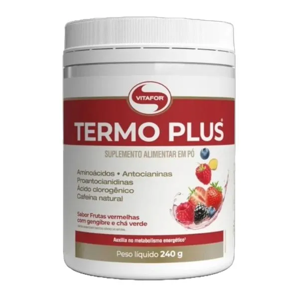 Termo Plus Termogênico Frutas Vermelhas com Gengibre e Chá Verde Vitafor 240g