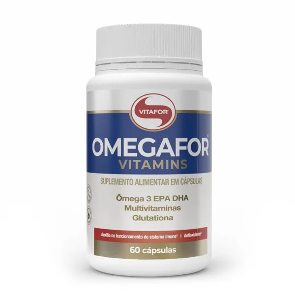 OMEGAFOR® VITAMINS: Ômega 3 + 7 Vitaminas 60 Cápsulas