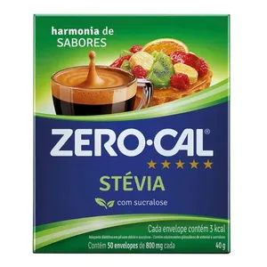 Adoçante Zero-Cal Stevia 50 Sachês de 800mg em Pó