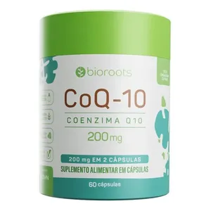 Suplemento Alimentar Coenzima Q10 200mg Bioroots 60 Cápsulas