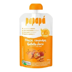Papinha Papapá Orgânica Maca, Cenoura, Batata-Doce 100g