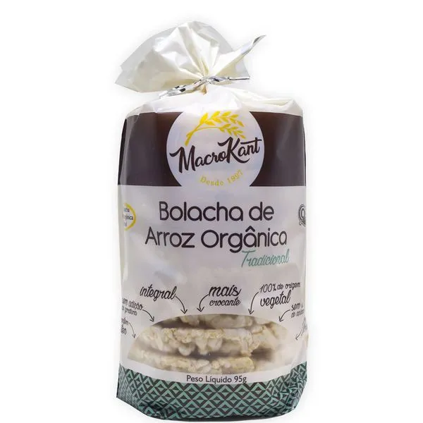 Bolacha de Arroz Orgânica Macrokant 95g