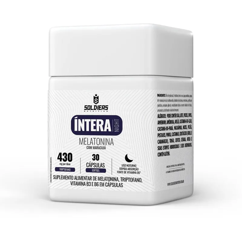 Melatonina Íntera Calm Suplemento para Sono Natural Soldiers Nutrition