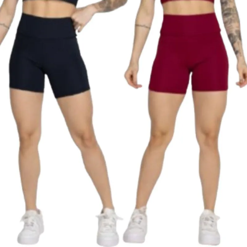 KIT 2 Short Smart Verão Serra e Mar Shortinho Para Treino Academia Moda Fitness
