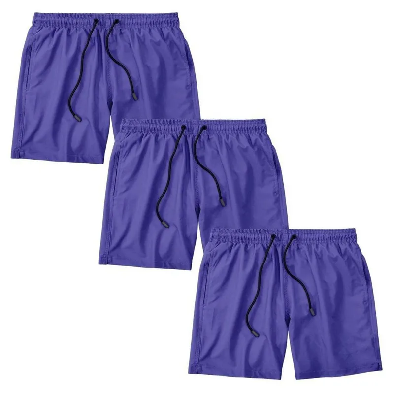 Kit 3 Shorts Masculino Bermuda Praia Academia Treino Esporte Shorts Gênero:Homem;Tamanho:GG;Cor: