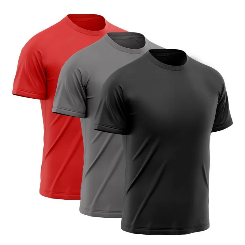 Kit 3 Camisetas Masculina Manga Curta Esporte Fitness Básica Premium Corrida