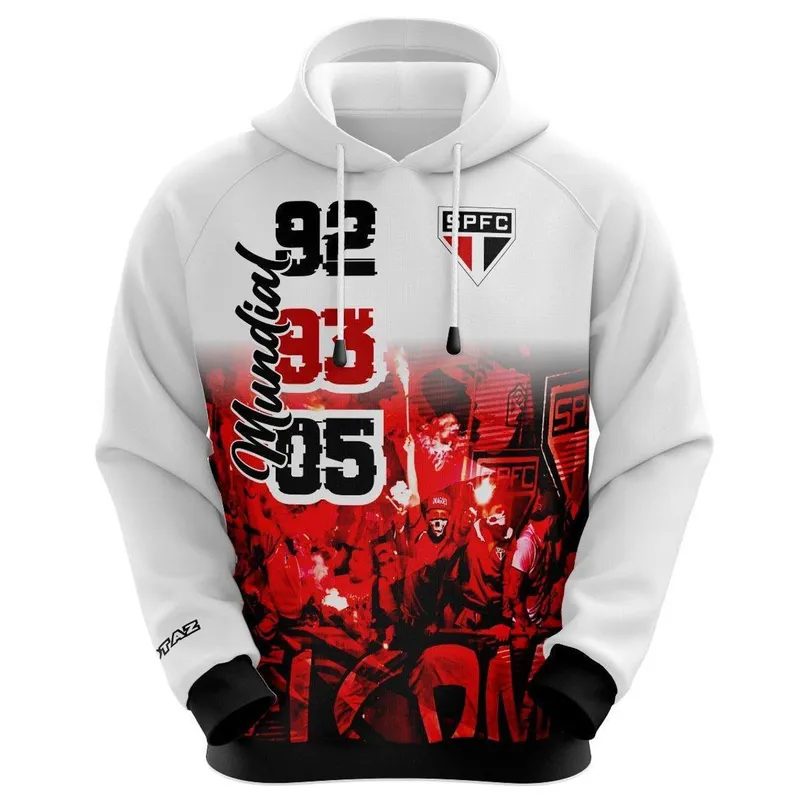Blusa | Moletom Agasalho do São Paulo SPFC Vovô de Quebrada Tricolor - Oficial