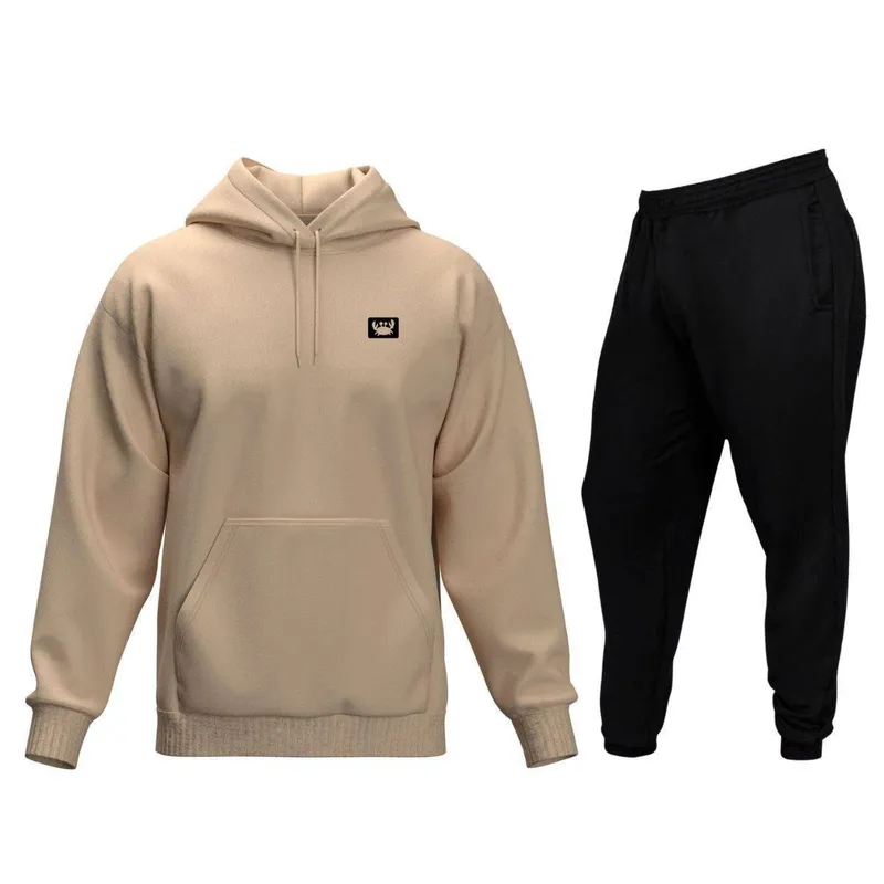Conjunto de Moletom Blusa + Calça Masculino Estampado Estilo Casual Esportes Frio