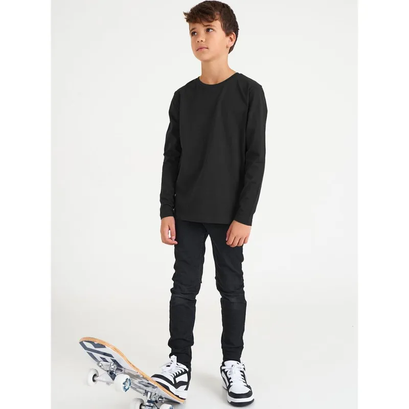 Camiseta Básica Manga Longa Infantil Unissex