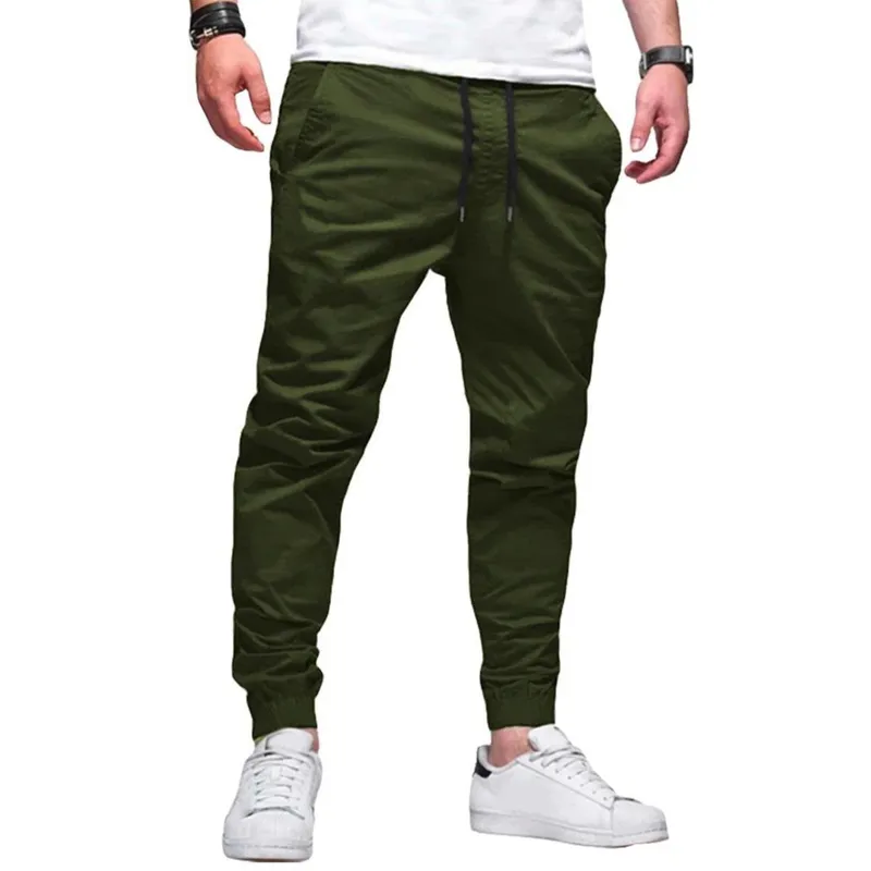 Calça Plus Size Sarja Jogger Masculina Skinny Com Punho S01plusn-Off White-G3