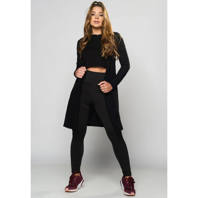 Cardigan Canelado Feminino Kimono Blusa de Frio Mvb Modas