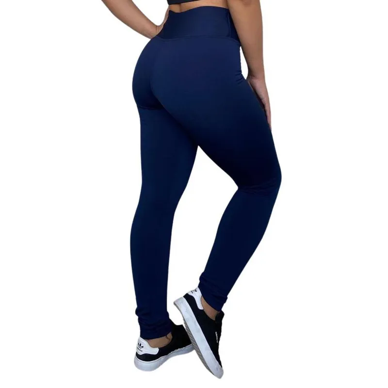 Calça Legging Lisa Suplex Flanelada / Forrada Cós Alto