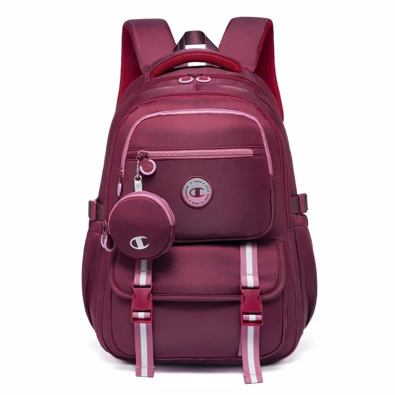 Mochila Champion Reforçada Juvenil Bolsos Espaçosa Feminina
