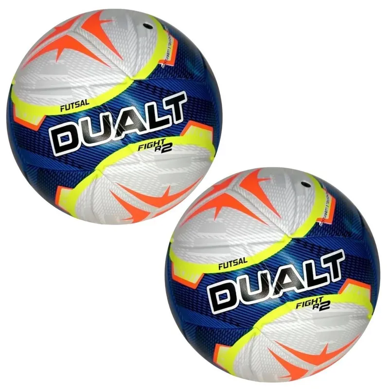 Kit 02 Bola De Futsal Dualt Fight R2 Techfusion