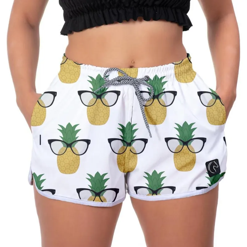 Short Praia Abacaxi Piscina Academia Estilo Conforto Passeio