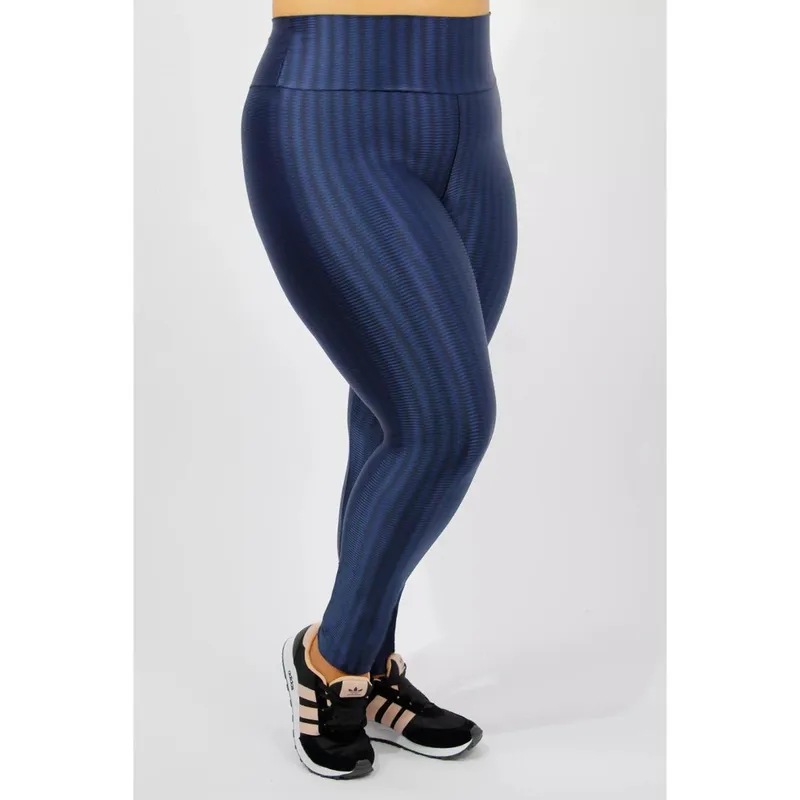 Calça Plus Size Legging poliamida 3D cintura alta fitness G1, G2, G3 e G4
