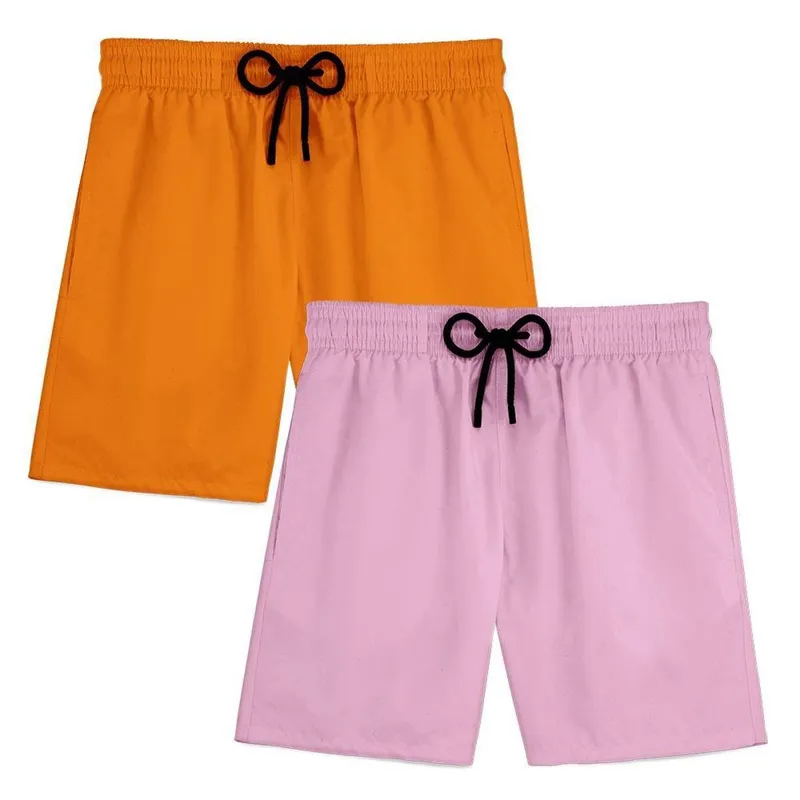 Kit 2 Short Masculino Bermuda Praia Verão Treino Esporte Mauricinho Tactel