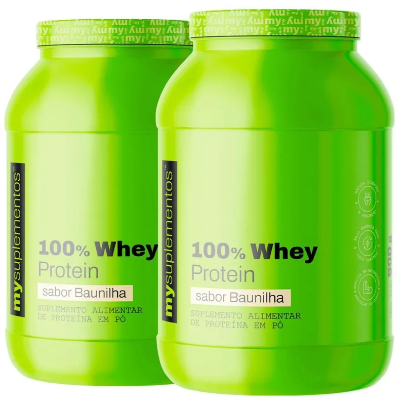 Kit 2x 100 Whey Protein 900g – My Suplementos