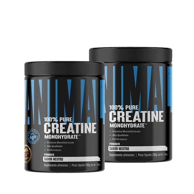 Kit 2x Creatina 200g 100% Pura Animal Monohidratada- Universal Nutrition