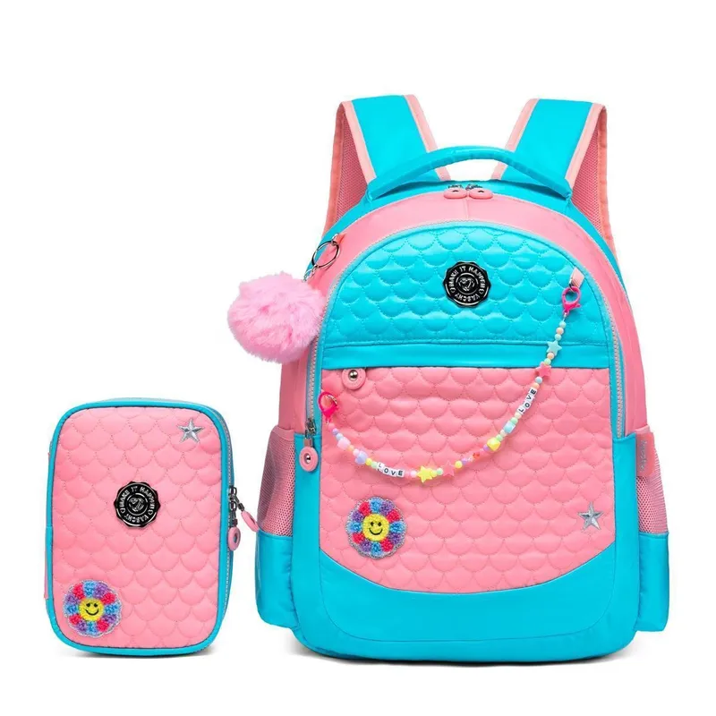 Kit Mochila Escolar De Costas Para Meninas Com Estojo