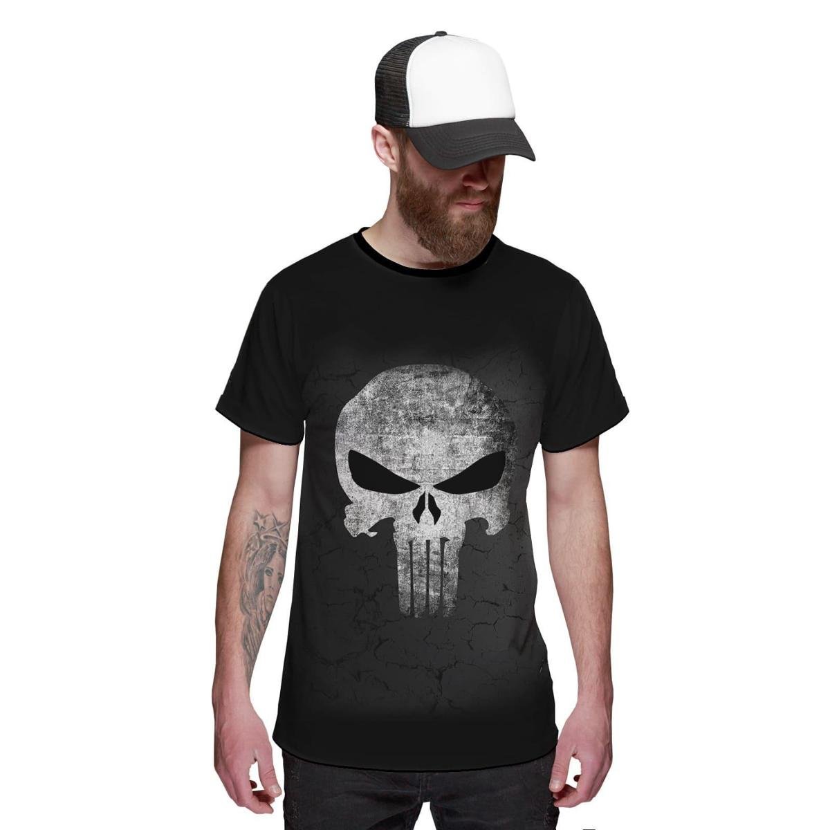 Camiseta O Justiceiro Caveira The Punisher Black