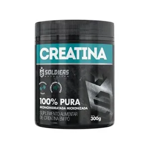 Creatina Monohidratada Pote 300g - 100% Pura Importada - Soldiers Nutrition