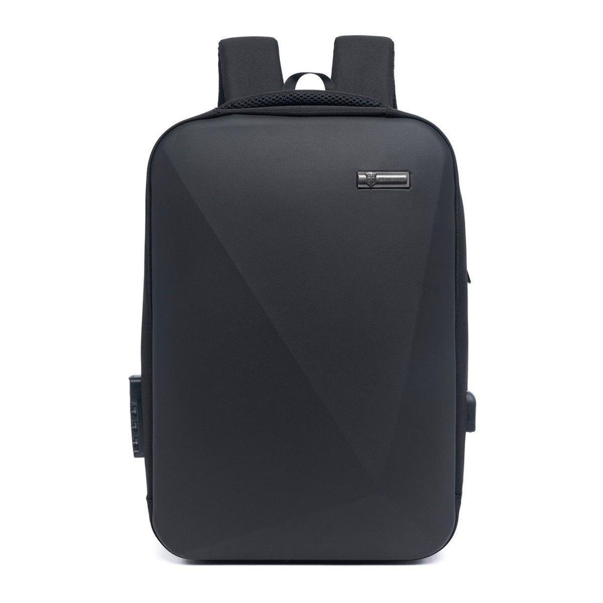 Mochila Swissport Notebook Masculina Preta TSA Usb Reforçada 15 Litros