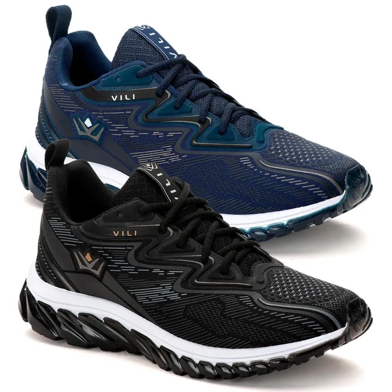 Combo 2 Tênis Masculino Vili Para Academia Caminhada