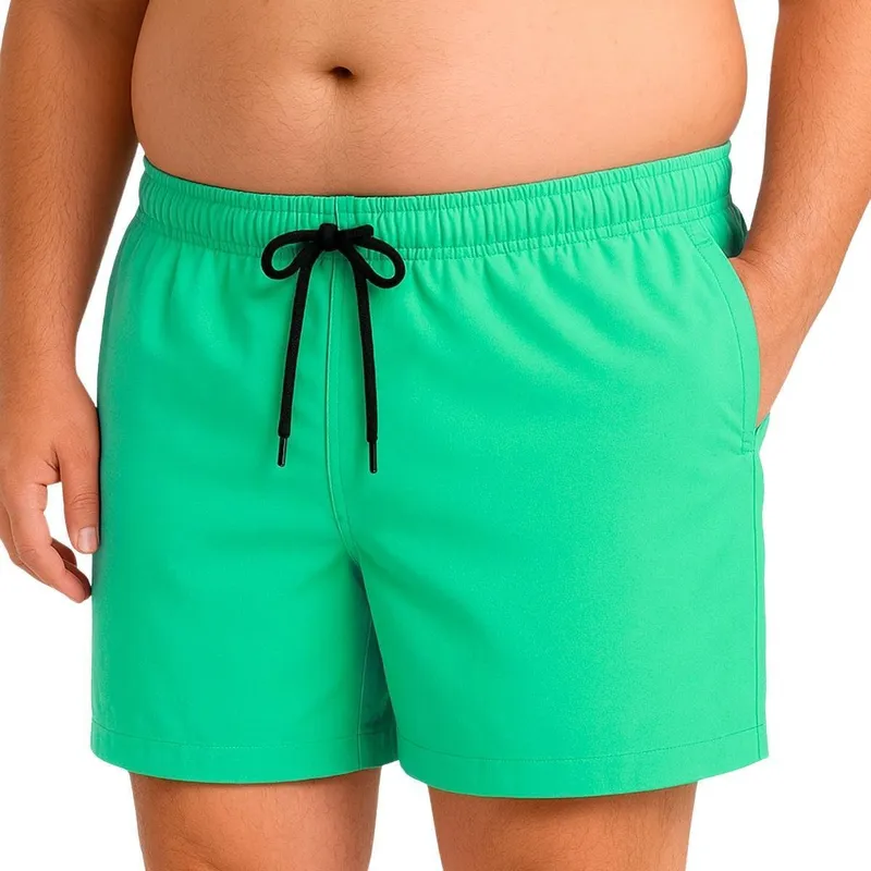 Short Tactel Masculino Plus Size Secagem Rápida Elástico Confortável