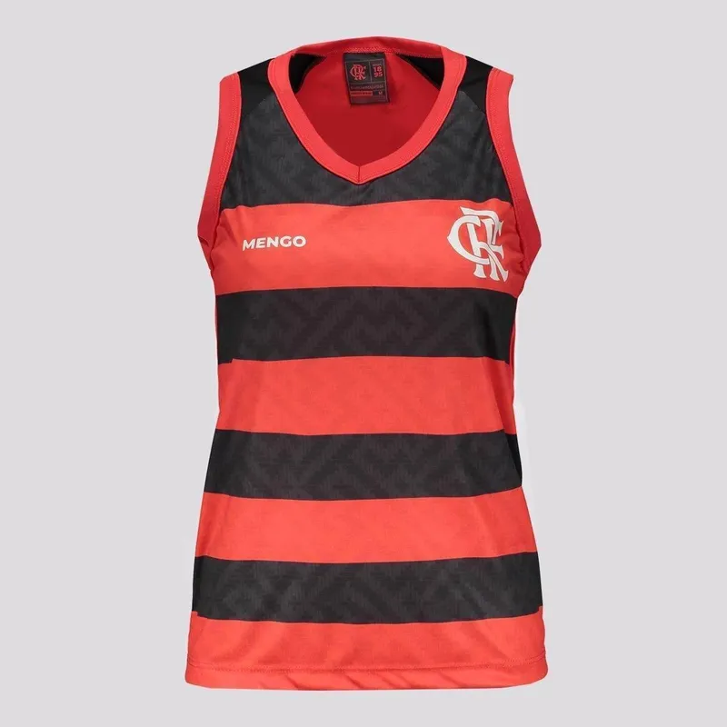 Regata Flamengo Nós Feminina Preta e Vermelha