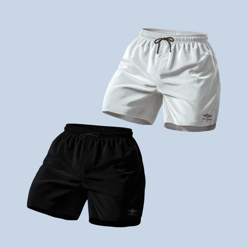 Kit 2 Shorts Bermuda Mauricinho Masculino Praia Academia Básico Casual
