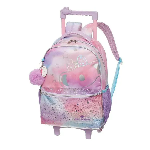 Mochila de Rodinhas Lilica Ripilica Com Alças Lumina Lilás Único