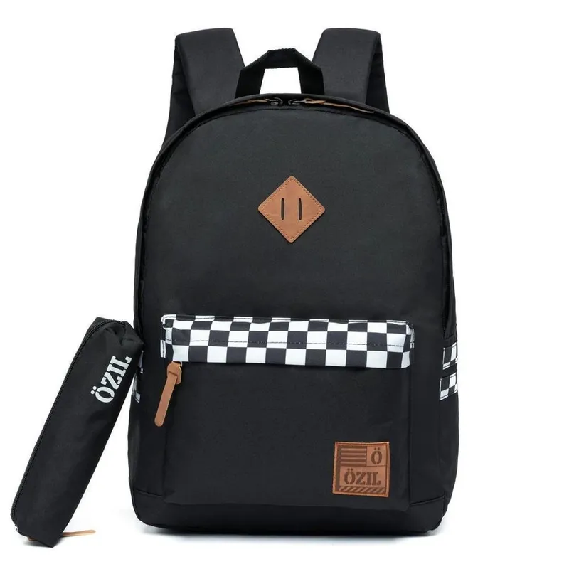 Kit Mochila Estojo Casual Resistente Escolar Ozil 19 Litros