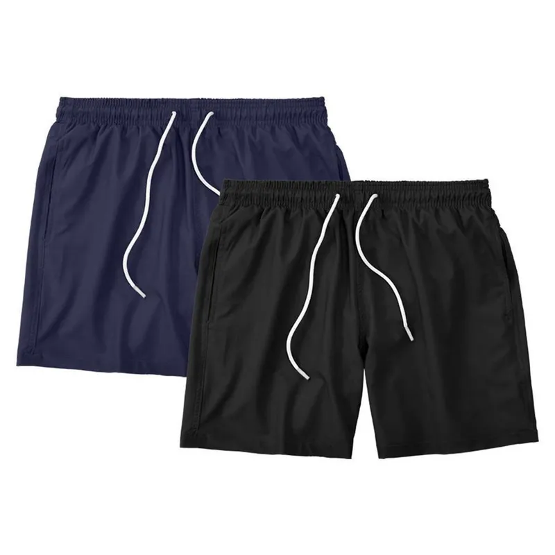 Kit 2 Shorts Masculino Liso Básico Bermuda Tactel Água Praia Treino Academia Corrida