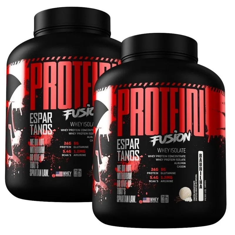 Kit 2x Protein Fusion Whey Isolate 1800g - Espartanos