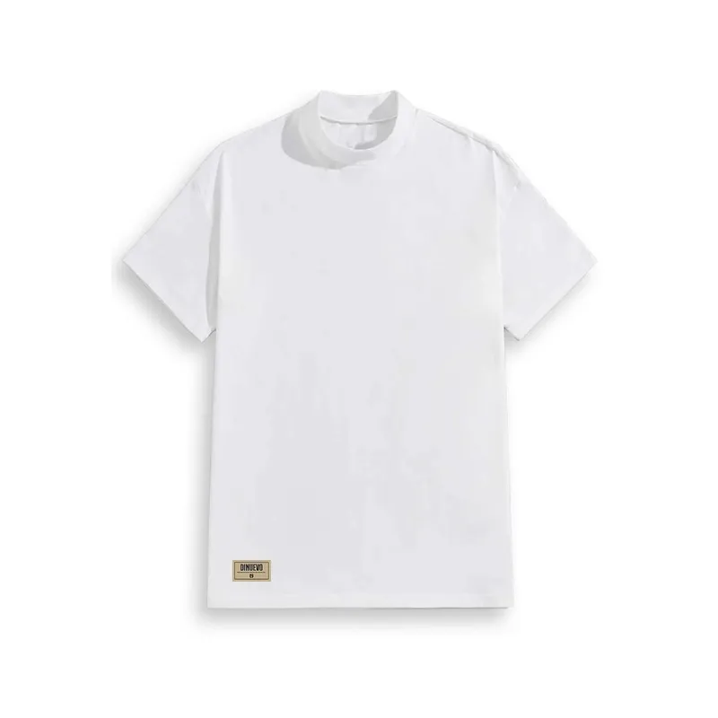Camisa Oversized Gola Alta Streetwear White DNV