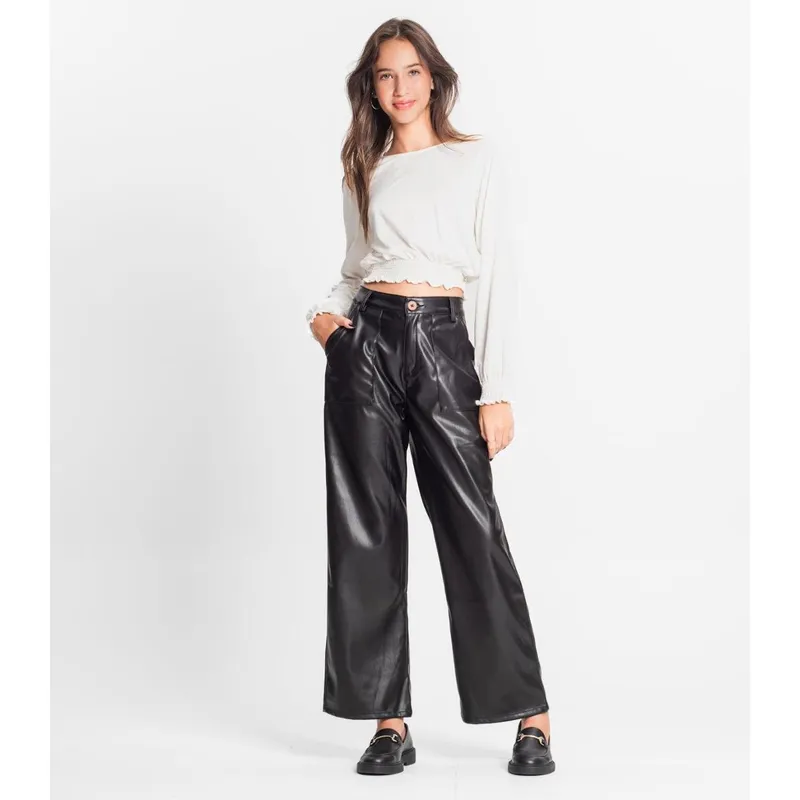 Calça Flare Juvenil Minty Preto