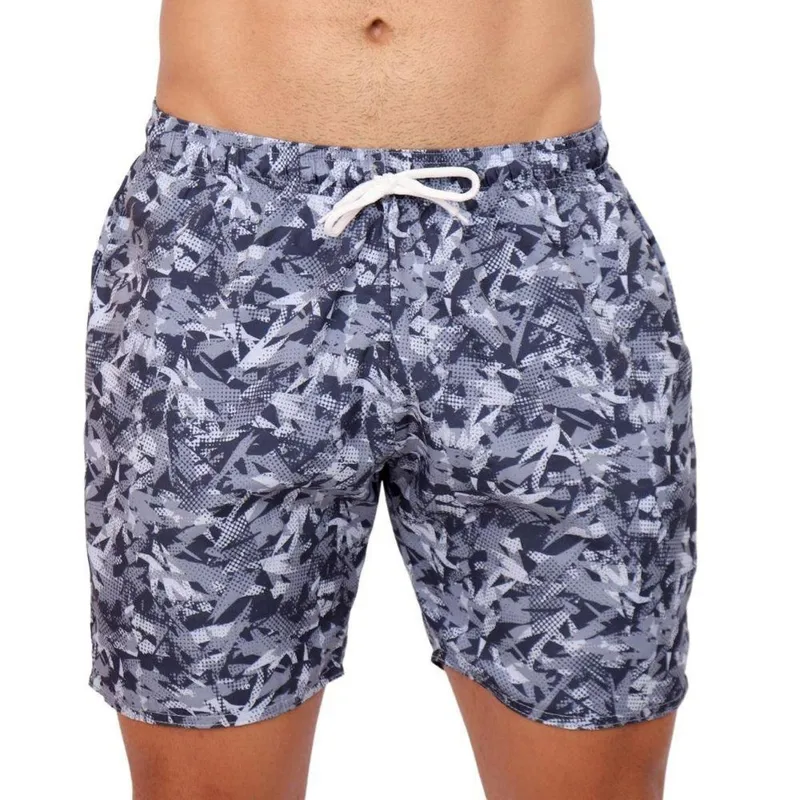 Shorts Praia Microfibra Elastano Bermuda Estampado Masculino