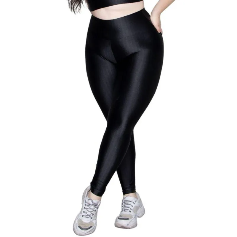 Calça Legging New Zig 3D Plus Size Serra e Mar Poliamida Cós Alto Fitness Academia Feminina