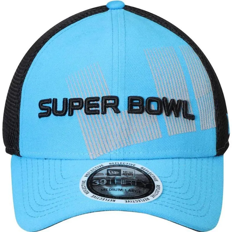 BONÉ NEW ERA 3930 SUPER BOWL LII REFLECTIVE AZUL PRETO