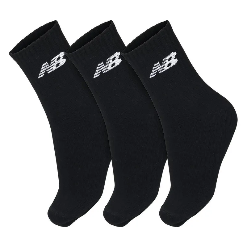 Meia New Balance Lifestyle Basic 35 ao 38 - Pack com 3 Pares - Preta